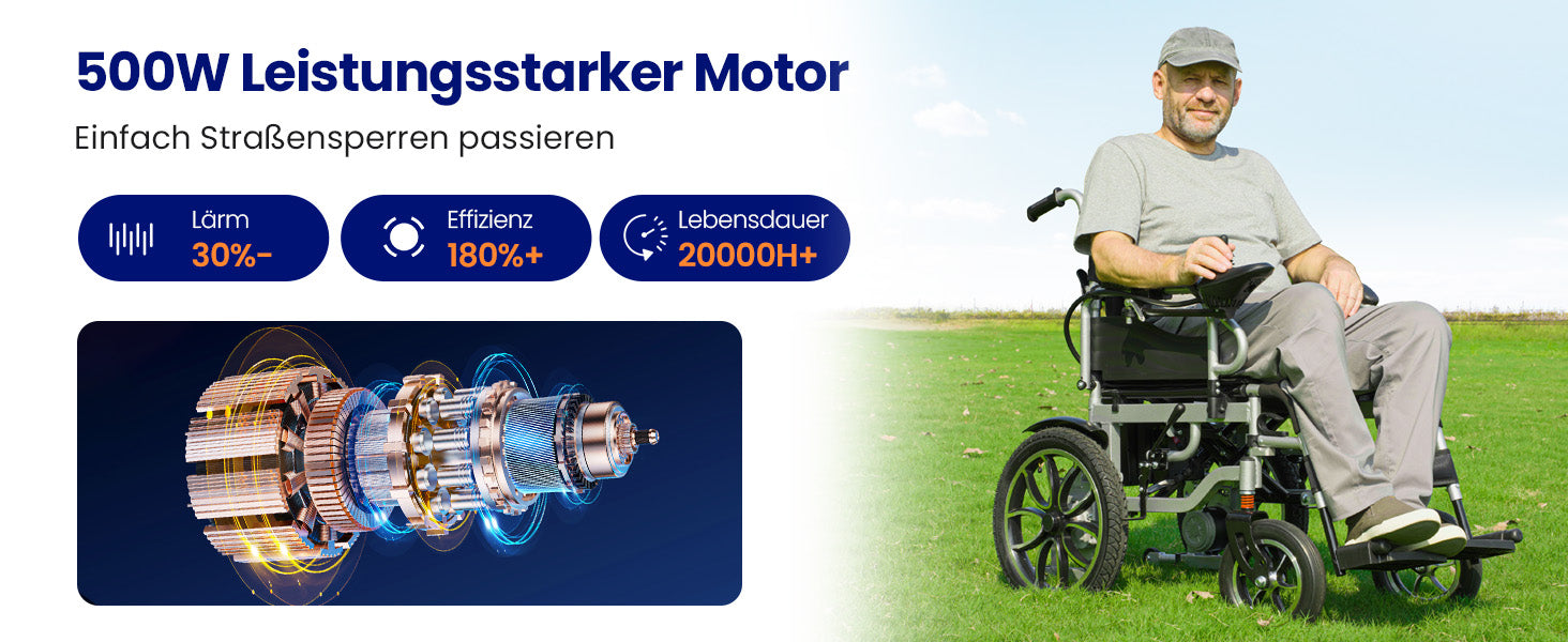 500w Leistungsstarker Motor Einfach StraBensperren passieren