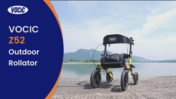 VOCIC Z52 Faltbarer Leichtgewicht-Rollator Der All-Terrain Begleiter mit Sitz